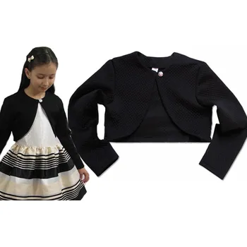 Bolerko 122 ČERNÉ bolerko/sáčko pro dívky - školní, slavnostní - k šatům nebo halence BS143