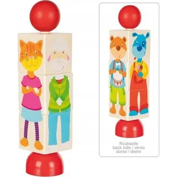 Puzzle Goki 57427 Zvířátka otočné Puzzle 17,5 cm