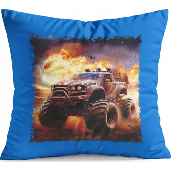 Polštář POLŠTÁŘ MODRÝ DÁREK – AUTO MONSTER TRUCK
