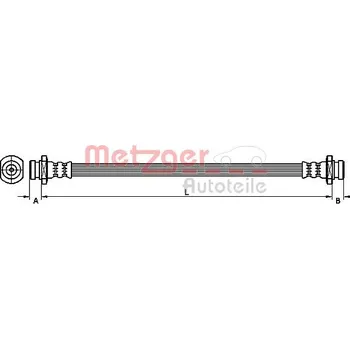 Brzdový systém Brzdová hadice METZGER 4110470