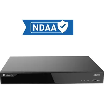 DVR/NVR/HVR záznamové zařízení Milesight MS-N5016-NPE4K UHD PoE NVR rekordér pro 16 IP kamer, 16x PoE portů, NDAA, 160Mbp