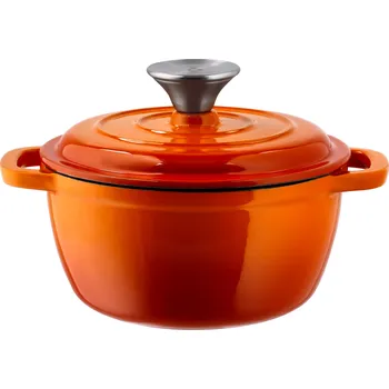 Hrnec SILVERCREST® Litinový hrnec, Ø 16 cm (oranžová)