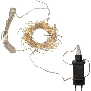 Vánoční světelná dekorace Star trading Dekorační světelný řetěz DEW DROP, 100xLED, 6m, teplé bílé světlo