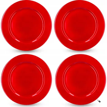 Talíř Talíř Cadro 4x Prostírání pod talíř červené vánoční 33 cm