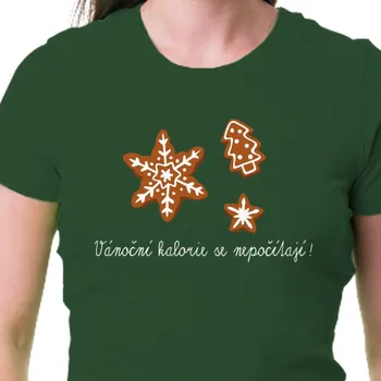Tričko Vtipná | Dámské vánoční tričko Vánoční kalorie