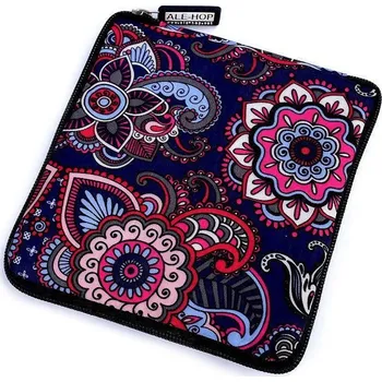 Skládací nákupní taška se zipem pevná 38x44 cm - 4 borůvková mandala