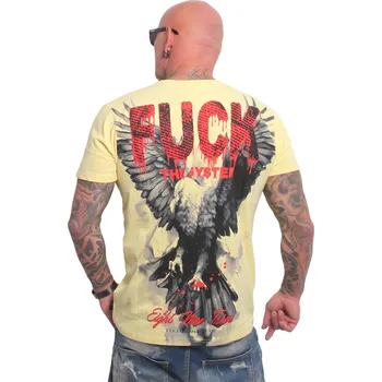 Pánské triko Yakuza Eagle Regular 26007 pale banana velikost: 6XL