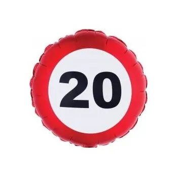 Balónek Fóliový balónek 20. NAROZENINY číslo Traffic Birthday