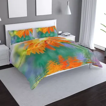 Povlečení Sablio Povlečení Oranžová gerbera - 140x220 / 90x70