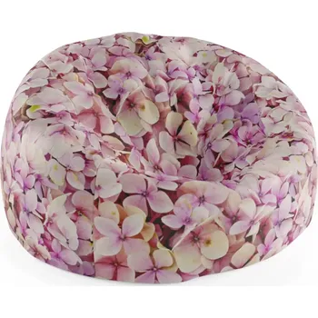 Sedací pytel Sablio Sedací vak Cocoon Růžové květy - 75 x 45 x 35 cm