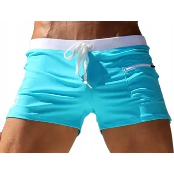 Pánské plavky šortky s kapsou Kraťasy na zavazování - 4XL