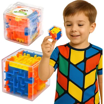 Hlavolam LOGICKÁ HRA mini 3D KOSTKA CUBE KULIČKOVÉ LABYRINT Procvičující ZRUČNOST