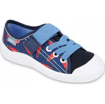 Chlapecké bačkory Befado dětské papuče na suchý zip modré, velikost 25