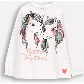 Dívčí tričko Dívčí bílé tričko s dlouhým rukávem 098 Coccodrillo WC5