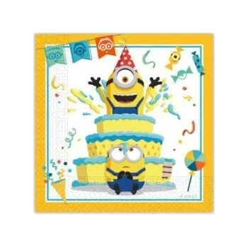 Papírový ubrousek Ubrousky Mimoni 33 cm 20 ks Narozeniny