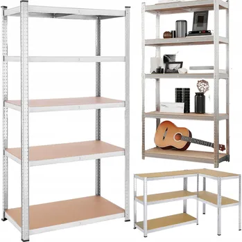 Dílenský regál Kovový skladový regál Songmics 200 x 100 x 50 cm, nosnost 120 kg na polici