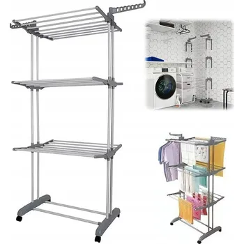 Sušák na prádlo SUŠÁK NA PRÁDLO STOJACÍ S TROJITÝM VĚŠÁKEM NA RUČNÍKY SKLÁDACÍ