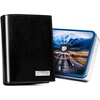 Peněženka Peterson pánská peněženka z pravé kůže černá PTN 317-PR 2-1-1 BLA - muž