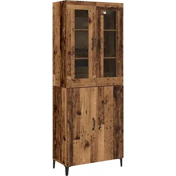 Příborník do zásuvky Vysoký bufet 2 pcs Staré dřevo 69.5 x 34 x 180 cm