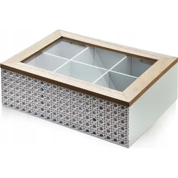 Obraz SADIE Krabička na drobnosti 24x17xh8 cm, 6 přihrádek, mřížka