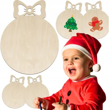 Vánoční dekorace Ozdoby na zavěšení Vánoční Baňky 25 KUSŮ s mašlí, základ pro malování, ručně vyráběná dekorace