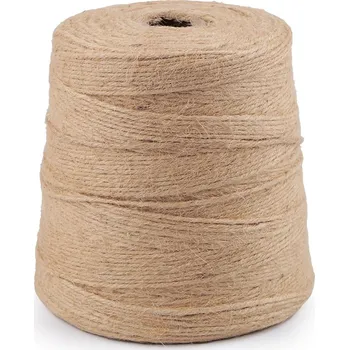 Příze Jutový provázek Ø3 mm k pletení tašek a dekorací, barva 2 (00) režná