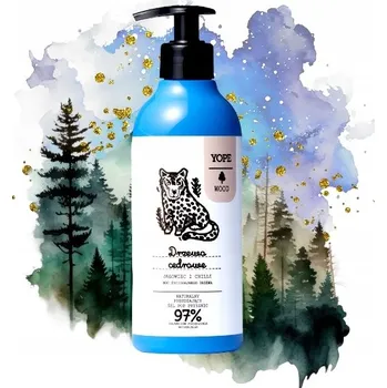 Masážní přístroj Yope Wood Naturalní sprchový gel Cedrové dřevo, Jalovec a Chilli 400 ml