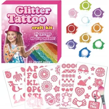 kreativní sada Brokátová sada pro diamantové malování DIY TATUAŻ, ideální dárek pro děti