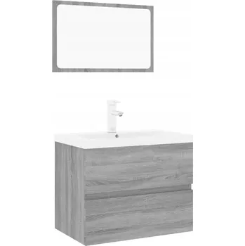 Koupelnový nábytek Sestava koupelnového nábytku, šedý dub sonoma