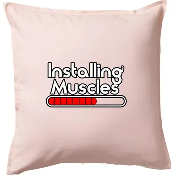 Polštář Installing Muscles - Polštář 50x50 - 50x50 - Pouze potah ( Světle růžová )