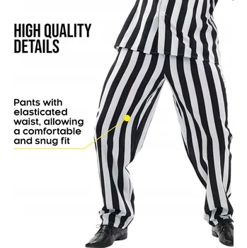 Karnevalový kostým PÁNSKÝ KOSTÝM HALLOWEEN ČERNOBÍLÝ OBLEK KOSTÝM PRO DOSPĚLÉ VELIKOST M