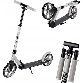 Koloběžka NILS Skládací koloběžka do města pro mládež s nastavitelnou výškou a velkými kolečky 200 mm