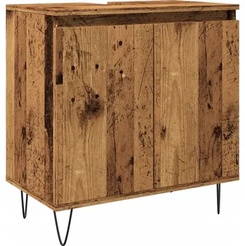 Koupelnový nábytek KOUPELNOVÁ SKŘÍŇKA POD UMYVADLO STARÉ DŘEVO 58X33X60CM