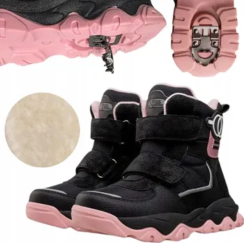 Dámská zimní obuv Zimní boty s hřeby pro dívky, zateplené, protiskluzové, vysoké, velikost 38