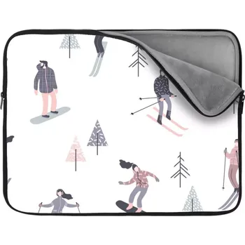 pouzdro na notebook Sablio Obal na notebook Lyžaři - 13"