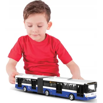 autíčko Kloubový autobus Rappa 1:43 vícebarevný se zvukem a světlem 36 cm