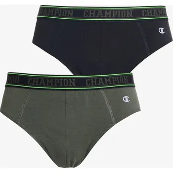 Slipy pánské slipy PUMA - 2 ks - BLACK/OLIVE - L (Champion mens brief)