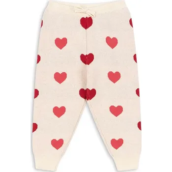 Chlapecké kalhoty Dětské bavlněné kalhoty Konges Sløjd LAPIS KNIT PANTS GOTS KS103855.9BYA béžová 01X, vel. 134-140