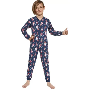 Dětská móda Overal pro kluky na spaní Cornette Young Gnome 2 navy velikost 146/152