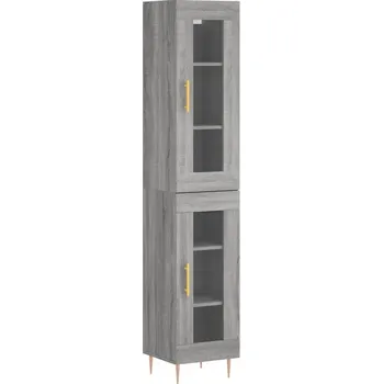 Šatní skříň VidaXL Vysoká skříň, šedý dub sonoma, 34,5x34x180 cm