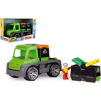 Hračka Lena Auto Truxx auto s kontejnery s figurkou plast 28cm v krabici 39x16x22cm 24m+