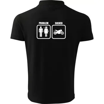 Pánská košile Problém silniční motorka - Polokošile pánská Pique Polo 203 - 3XL ( Černá )