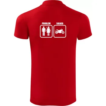 Pánská košile Problém silniční motorka - Polokošile Victory sportovní (dresovina) - M ( Červená )