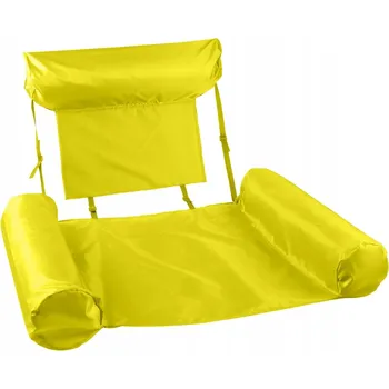 ŽLUTÉ NAFUKOVACÍ VODNÍ KŘESLO MATRACE NA VODU DO VODY LÉTO PLÁŽ DÁREK