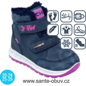 Dámská zdravotní obuv SANTÉ IC/283528 FUCHSIA zimní obuv vel.25-29, --- - 27