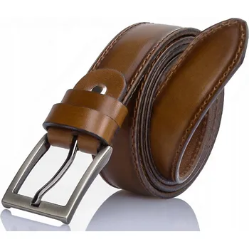 Opasek Pánský Kožený opasek k OBLEKU Hnědý KLASICKÝ