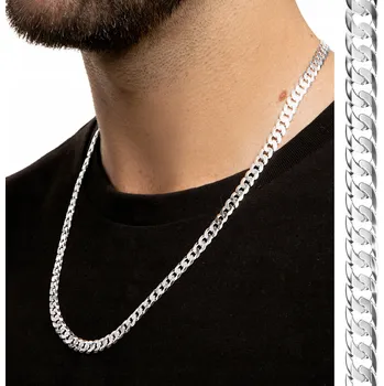 Řetízek PÁNSKÝ ŘETÍZEK 50 CM, ŠIROKÝ PANCR 21 G, STŘÍBRO 925