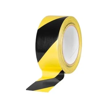 Lepicí páska Páska varovná lepící žlutočerná 50mm/33m STREND