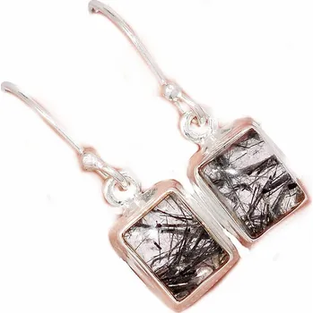 Náušnice Turmalín v křišťálu náušnice stříbro Ag 925 E798 0,7 cm, 3,3 g