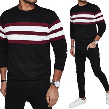 Pánský svetr DStreet svetr wx2247 černý kulatý velikost XXL